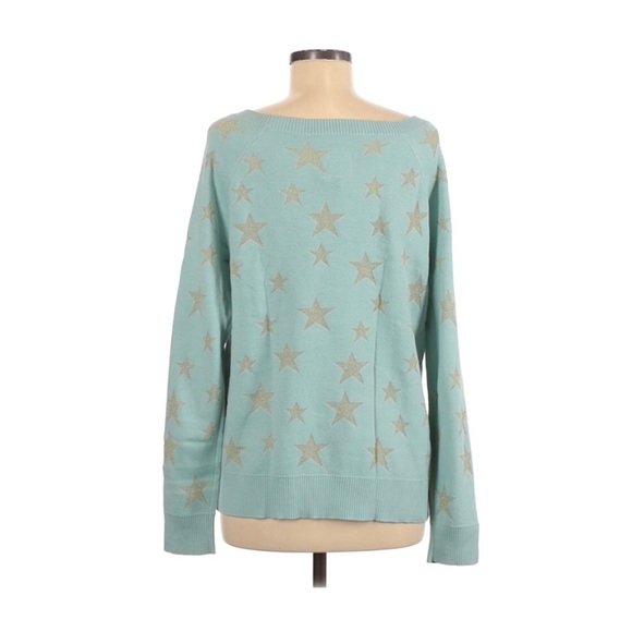 Chaser Star Print Raglan Pullover Sweater Size M NWT - Picture 5 of 7